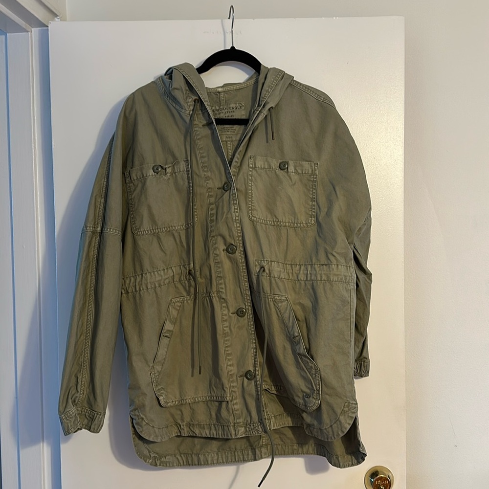 American Eagle khaki cargo jacket